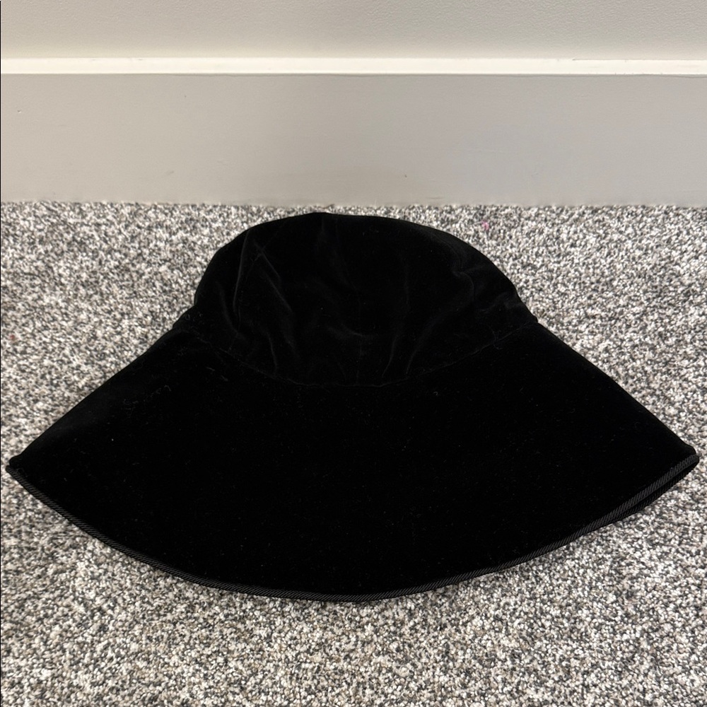 Patricia Underwood Beautiful Classy Chic Black Crushed Velvet Bucket Hat